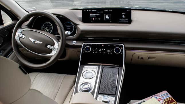 Image for article titled My Favorite Part Of The 2021 Genesis GV80? Its Chunky Steering Wheel