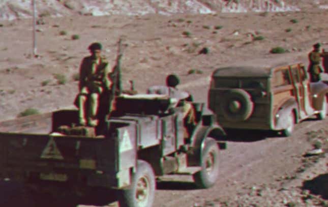 Still image of the Indian Long Range Squadron from Quetta Damghan.