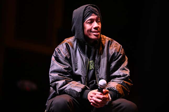 Nick Cannon speaks onstage during the Future Superstar tour at Tabernacle on March 18, 2023 in Atlanta, Georgia.