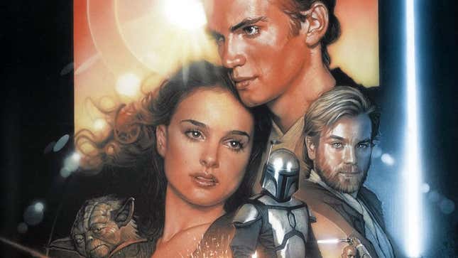 The poster for Star Wars Episode II: Attack of the Clones.