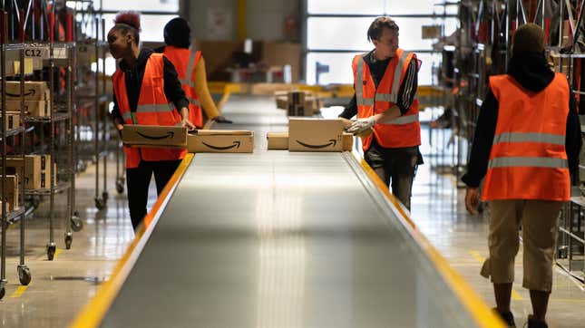 Amazon warehouse workers are expected to meet high quotas and submit to intense monitoring, often at the expense of their own health.
