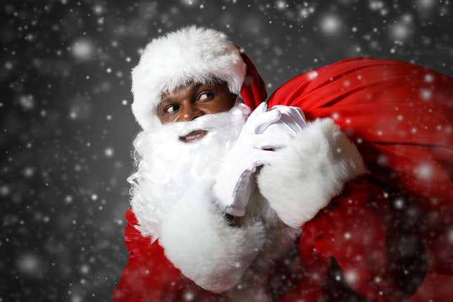 Image for article titled Event in Wisconsin Brings Out Black Families to See a Black Santa Claus for the First Time