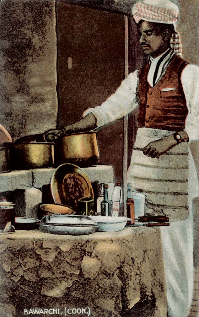 Postcard titled “Bawarchi (Cook).”