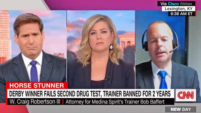  Craig Robertson III went on CNN to defend Bob Baffert.