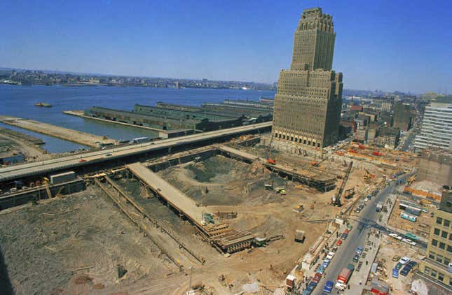 World Trade Center under construction on April 16, 1968. (AP)