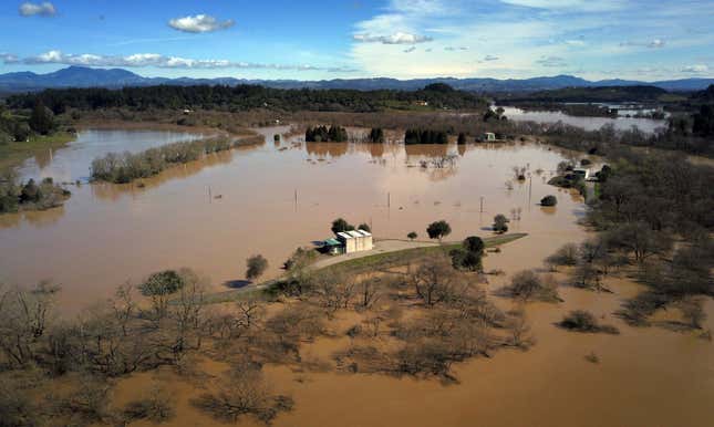 Photo of flooded farmland