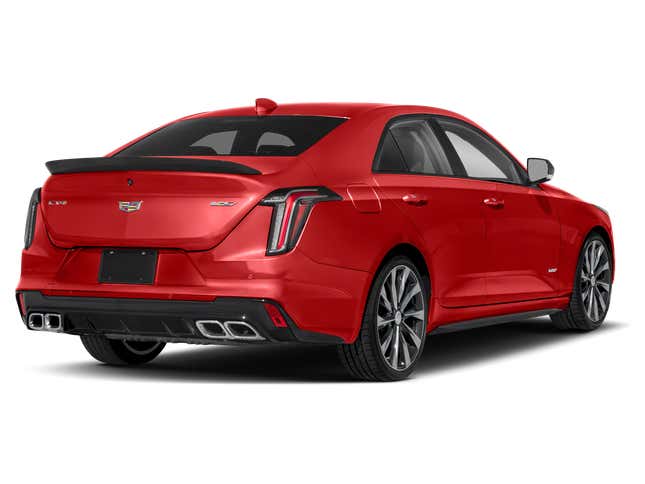 Cadillac CT4-V / 4dr Sdn 2023. Rear 3⁄4, Facing to the Right