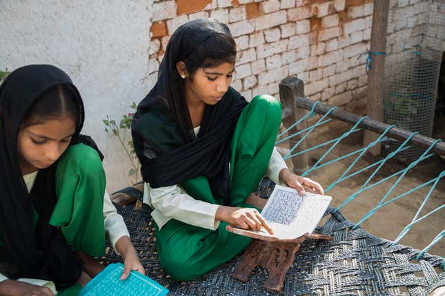 Tamanna Khan and her younger sister, Anwar, both attend Pardada Pardadi school.