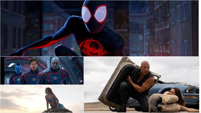 Spider-Man: Across The Spider-Verse (Sony Pictures), Fast X (Universal), The Little Mermaid (Disney), Guardians Of The Galaxy Vol. 3 (Marvel Studios)
