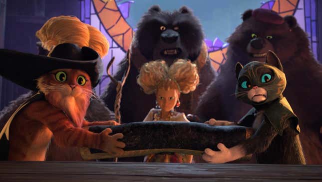 Antonio Banderas and Salma Hayek in DreamWorks Animation’s Puss in Boots- The Last Wish, directed by Joel Crawford