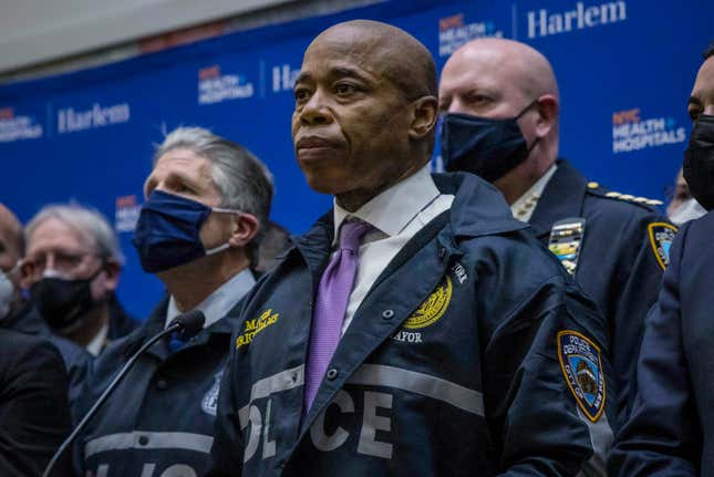 Image for article titled Mayor Eric Adams Unhelpfully Pledges to &#39;Double&#39; Number of Cops in NYC Subway Stations