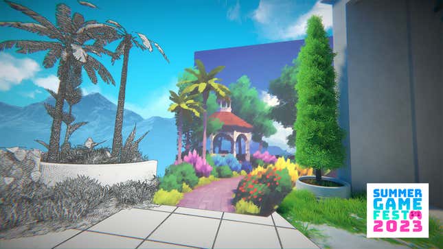A screenshot from Viewfinder, an upcoming single-player puzzle game.