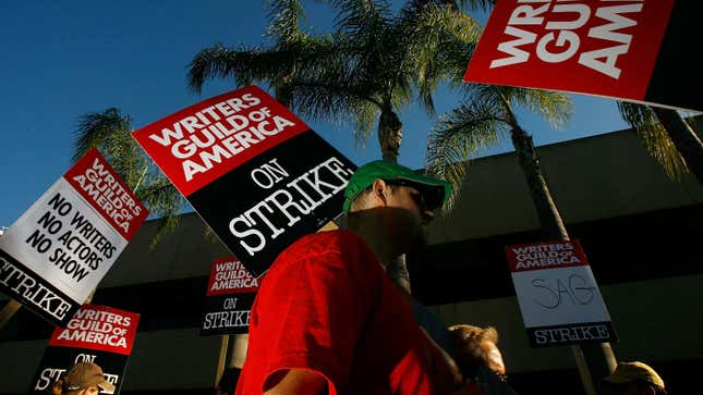 Picketing during the 2007 WGA strike