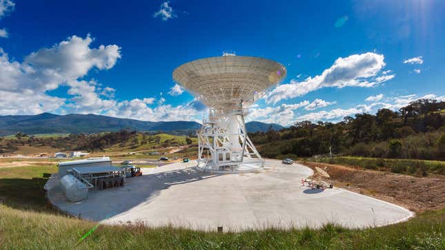 The Deep Space Network is an international array of giant radio antennas that supports interplanetary spacecraft missions.
