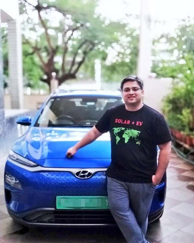 Arun Bhat (34), co-founder of Tesla Club India.