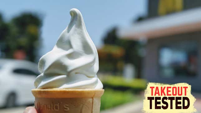 McDonald's soft serve vanilla ice cream cone