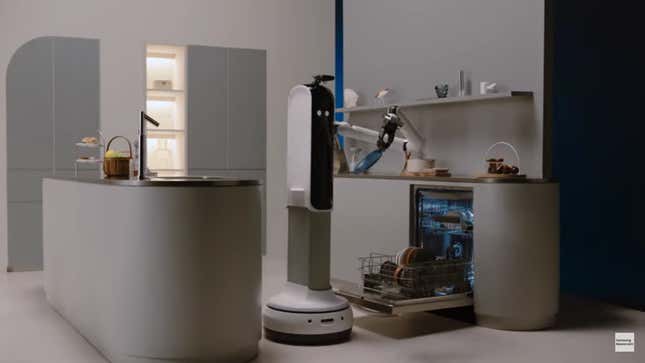 Samsung kitchen robot loading dishwasher
