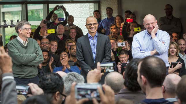 Bill Gates, Satya Nadella, Steve Ballmer
