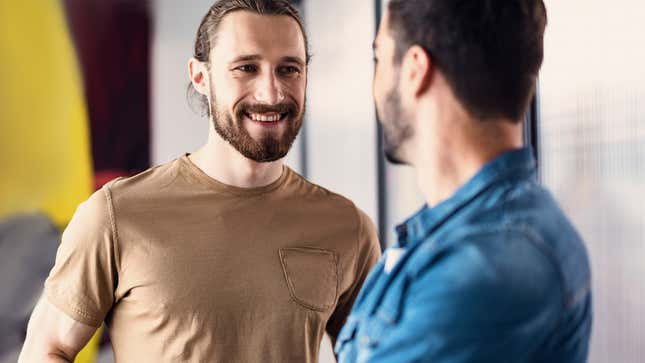 Image for article titled First Conversation With New Coworker Goes Off Like Absolute Shit