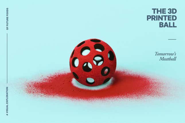 Image for article titled Photos: What your food will look like in 2035, told through meatballs
