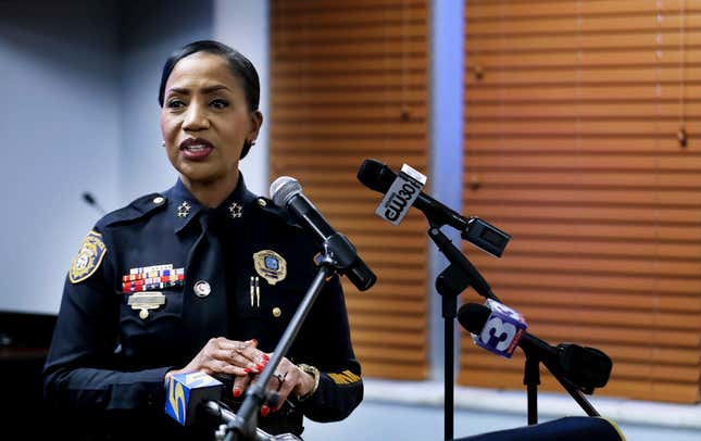 Memphis Police Chief C.J. Davis speaks at press conference Wednesday, Jan. 12, 2021.