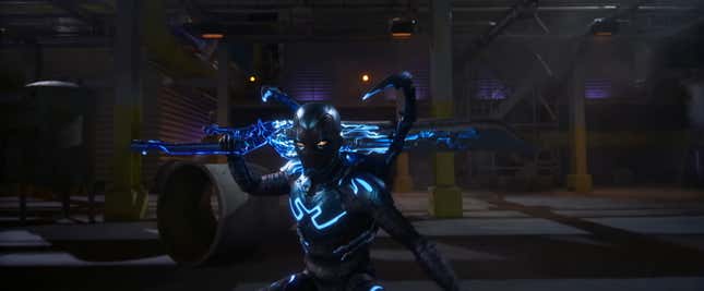 Image for article titled Everything We Spotted in Blue Beetle&#39;s Electrifying New Trailer
