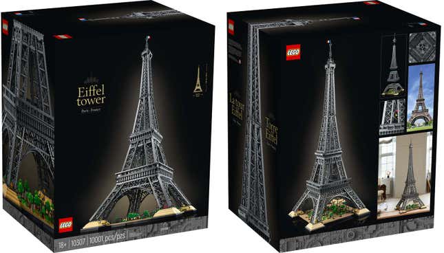 Imagen para el artículo titulado Esta enorme Torre Eiffel es el juego de Lego más alto de todos los tiempos