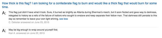 Image for article titled Amazon reviewers have a lot to say about the company’s Confederate flag merchandise