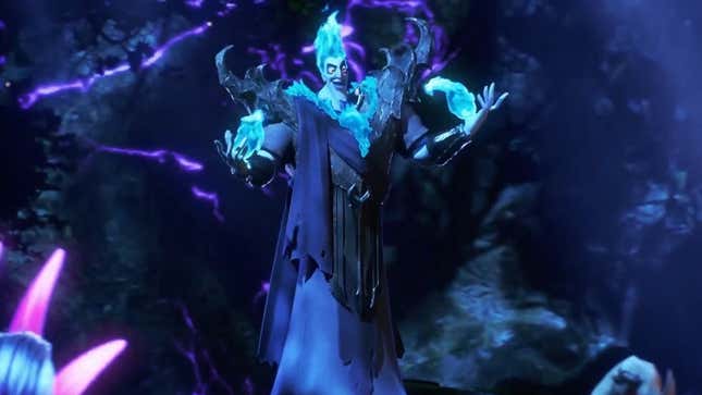 Hades from Disney's Hercules menaces with his magic.