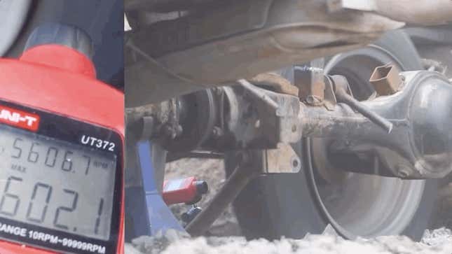 Here's What Happens To A Regular Car Tire Spun Up To 385 MPH