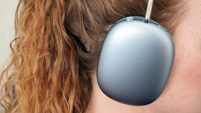 A photo of a person wearing the Apple AirPods Max