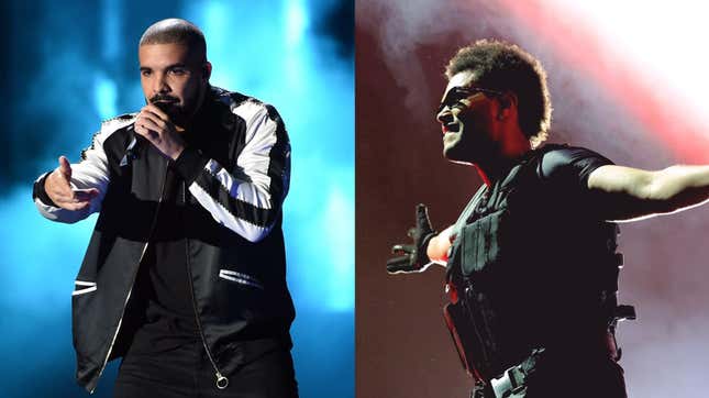 Image for article titled AI-Generated Drake and The Weeknd Song Submitted to the Grammys