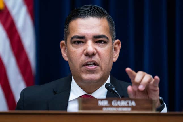 Ranking member Robert Garcia, D-Calif., speaks during the House Oversight and Accountability Subcommittee on National Security, the Border, and Foreign Affairs hearing titled “Unidentified Anomalous Phenomena: Implications on National Security, Public Safety, and Government Transparency,” in Rayburn Building on Wednesday, July 26, 2023. 