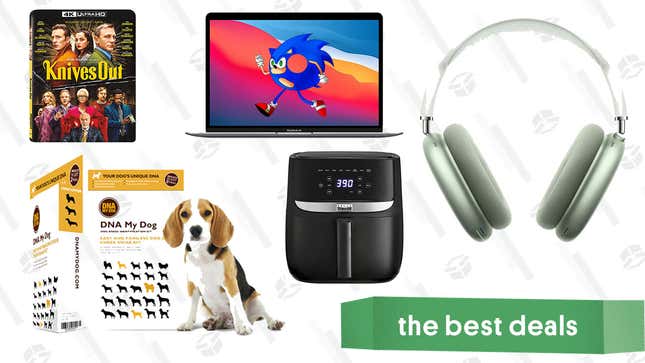 Image for article titled Tuesday&#39;s Best Deals: Apple MacBook Air, AirPods Max, Legend of Zelda: Skyward Sword HD, Bella Air Fryer, DNA My Dog, Knives Out 4K Blu-ray, and More