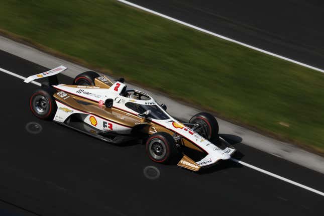 Josef Newgarden in his No. 2 Team Penske Chevrolet during practice for the 2022 Indy 500