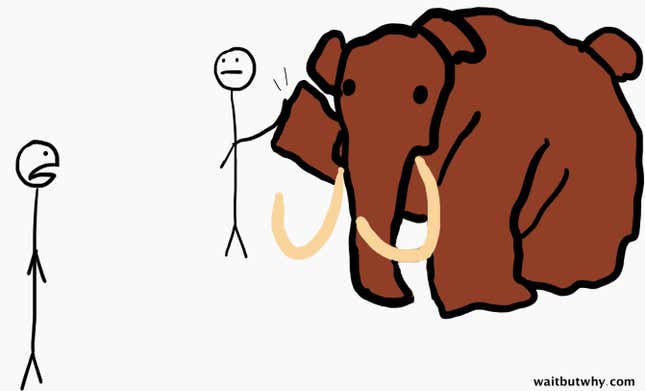 high five-ing mammoth