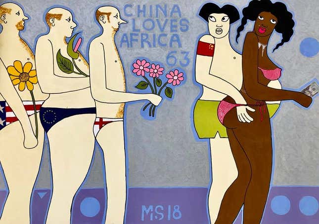 Image for article titled A Kenyan painter’s art questions China’s deepening reach in Africa