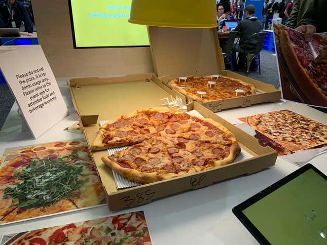 Please do not eat the demo pizza.