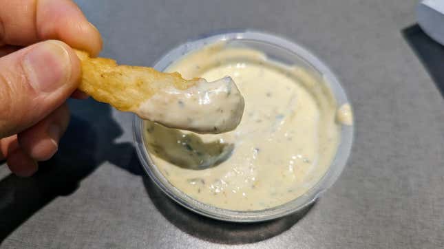 hand dipping fry
