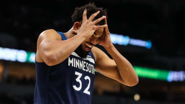 Image for article titled Karl-Anthony Towns Calls Out Russell Westbrook for &#39;Chasing Stats&#39;—and Draymond Green, Joel Embiid Clap Back With the Strength of a Norse God