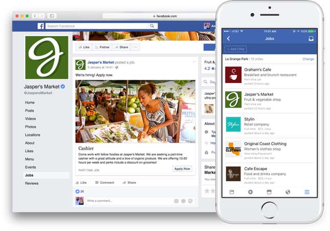 Image for article titled Facebook isn’t going after LinkedIn—it’s chasing a much, much bigger jobs market