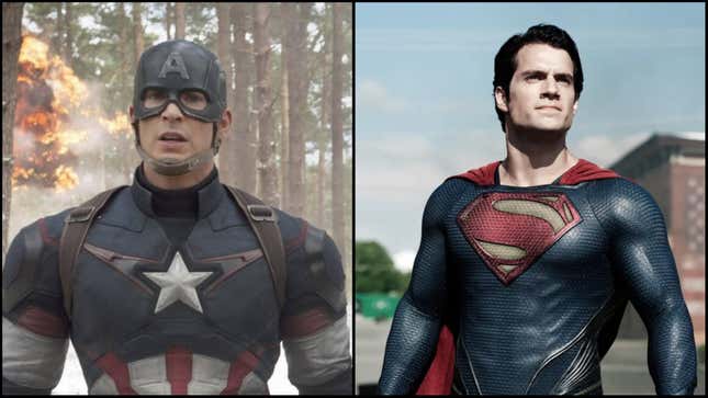 Left: Avengers: Age Of Ultron (Screenshot: Marvel Studios/YouTube) Right: Man Of Steel (Photo: Warner Bros.)