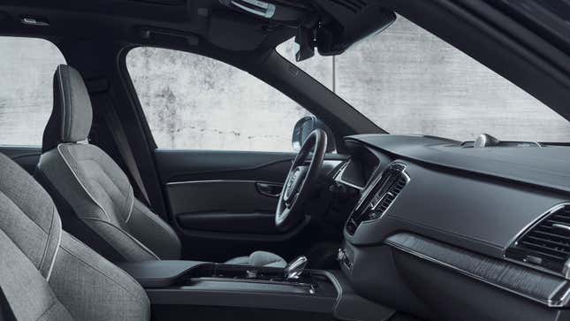 A photo of the interior on a Volvo XC90 SUV.