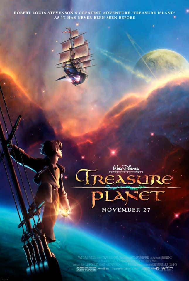 The theatrical poster for Treasure Planet