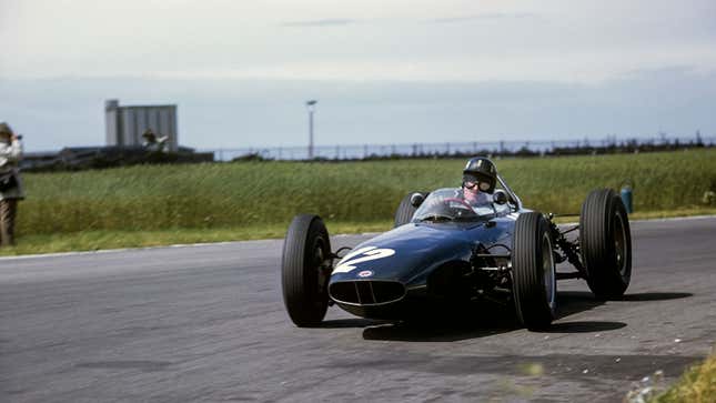 A photo of the 1962 BRM Formula 1 car. 