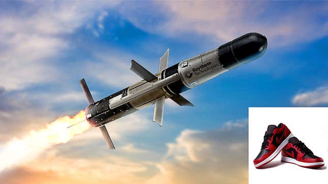 Image for article titled Raytheon Unveils Missile Capable Of Targeting And Scuffing Up Jordans