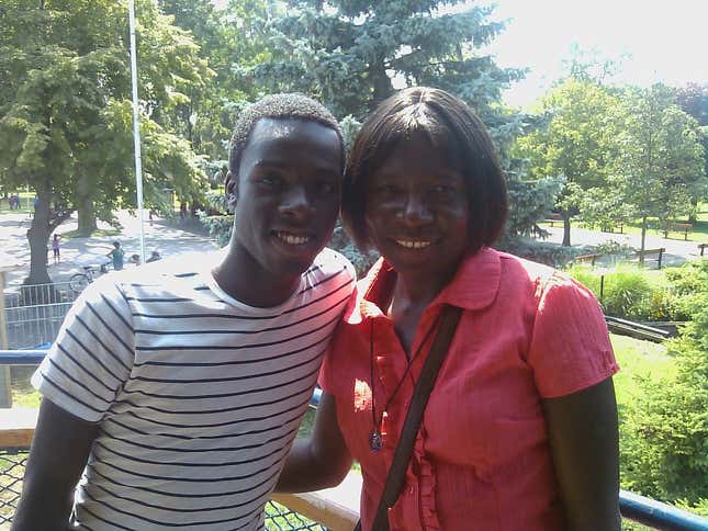 Desmond Cole and his mother in an undated family photo.