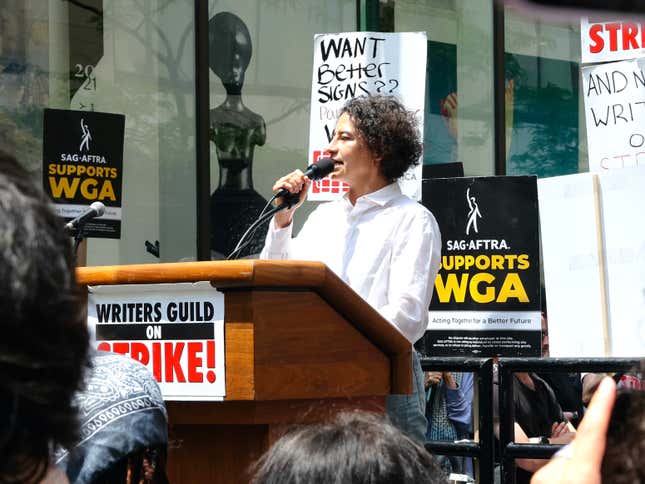 Ilana Glazer at Writers' Strike Rally