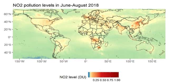 Highest concentration of deadly air pollution found in South Africa