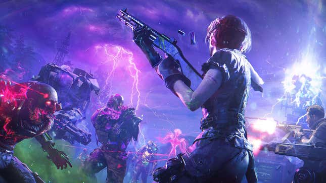 Screenshot from Call of Duty Mobile showing a woman with a gun and zombies.